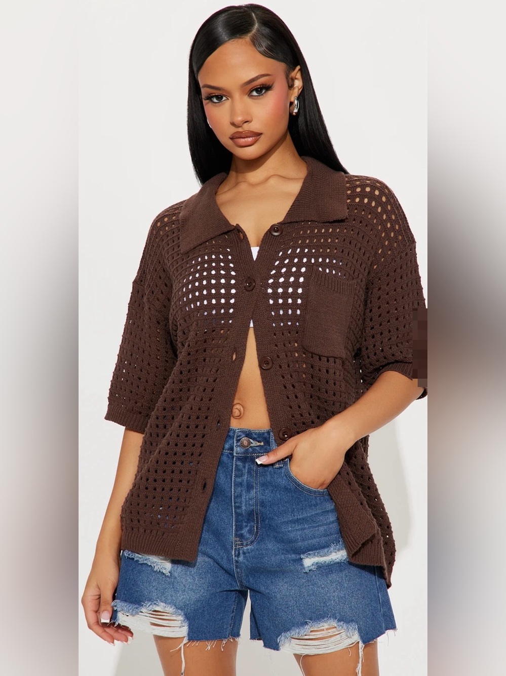 Fashion Nova Crochet Shirt